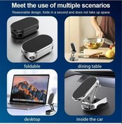 Resim Fortunelane 360 Dönen Katlanır Manyetik Tutucu - Güçlü Mıknatıs, Kaymaz, Evrensel Gümüş GÜMÜŞ 