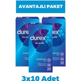 Resim Durex Klasik Prezervatif 10'lu 3 Adet 