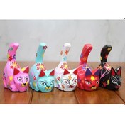 Resim Ahşap 5'li Kedi Seti Polos:11 