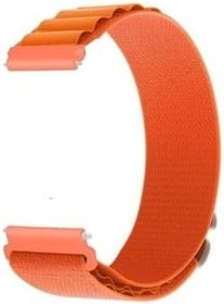 Resim Gpack Samsung Galaxy Watch 6 Classic 47mm ile Uyumlu Ayarlanabilir Kademeli Naylon Kordon, Turuncu 