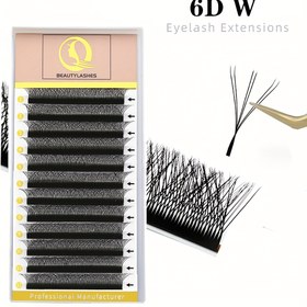 Resim Lüks Brezilyalı 6DW Sahte Kirpikler - Doğal Görünüm, Karışık Uzunluklar 8-15mm, C/D Kıvrım, Ultra İnce 0.07mm Kalınlıkla Salon Kalitesinde Uzatmalar 