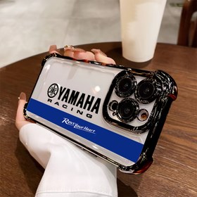 Resim Yarış Sporları Mavi Harfli YaMaHAS iPhone 16, 15, 14, 13, 12, 11 Pro Max, X, XR, XS Max, 8, 7 Plus Uyumlu Düşmeye Karşı Şeffaf Yumuşak Arka Kapaklı Telefon Kılıfı 