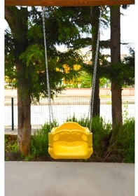 Resim Teplay Zincirli Plastik Sarı Bebek Salıncağı Fil Desenli 