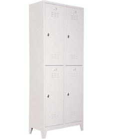 Resim Dört Kapılı Soyunma Dolabı Açık Gri (Yarım Boy Kapılı) 