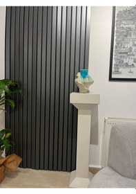 Resim Özbir Mobilya Antrasit Akustik Duvar Paneli 60x200 Ahşap Duvar Pa 