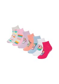 Resim Defacto Kız Çocuk Unicorn Desenli 7li Pamuklu Patik Çorap A6568a8nskr1 