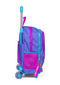 Resim Coral High Kids Lavanta Işıklı Tekerlekli Üç Bölmeli Çekçekli Sırt Çantası 23903 