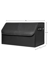 Resim Volvo Marka Logolu Oto Bagaj Organizer Çanta Oto Bagaj Çantası 2 Bölmeli Suni Deri 48 Cm X 31 Cm X 29 Cm 