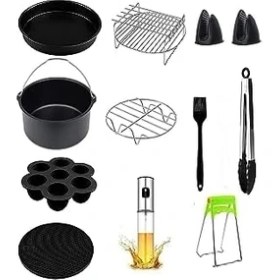 Resim 7 Inç (18 Cm) 3,5l ve 4,5l Uyumlu Airfryer 11 Li Set 
