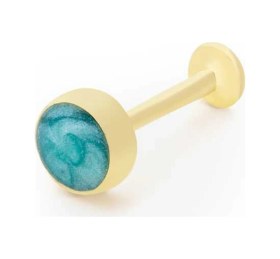 Resim Cherry By Özkonak Yuvarlak Model Sedef Yeşil Mine Tragus Piercing Sarı 