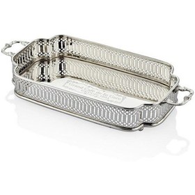 Resim Lamedor Elınes Gumus Kulplu Tepsı 44x20x7 Cm 