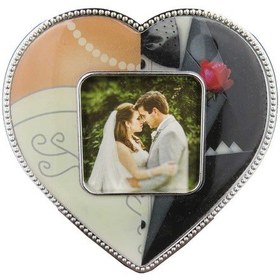 Resim Çerçeve Gelin Damat Kalpli Magnet 1 Adet 