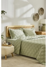 Resim Kaşmir Home Lilly Çiçekli Çift Kişilik Yatak Örtüsü Takımı Çağla Çağla 