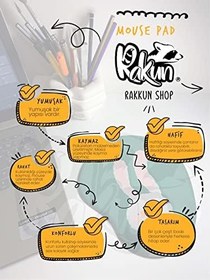 Resim Siyah Beyaz Kedi Baskılı Bilek Destekli Mouse Pad 