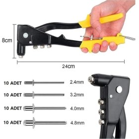 Resim Calperia Perçin Tabancası Araç Koltuk Mobilya Perçin Hediyeli 