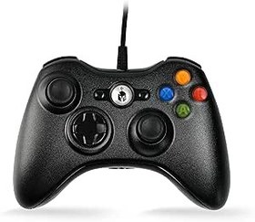 Resim Kontorland X3H - PC ve XBOX 360 Uyumlu Titreşimli Kablolu Oyun Kolu GamePad Siyah 
