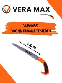 Resim veramax Bağ Bahçe Dal Ağaç Ahşap Tahta Budama Kesme Biçme Testeresi 300mm 
