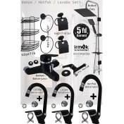Resim Tesitay Irmak Siyah Banyo, Lavabo, Mutfak Bataryaları Musluk Armatür Robot Duş Aksesuar Lavabo Duş Takımı 