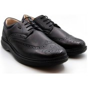 Resim Dr.Comfort Ortopedik Erkek Ayakkabı Dr.7600 Siyah-Siyah Deri 