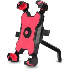 Resim Suofeng 360 Dönebilen Motosiklet Bisiklet Telefon Tutucu - Hızlı Kilitleme & 3.5-6.8 İnç Kırmızı 