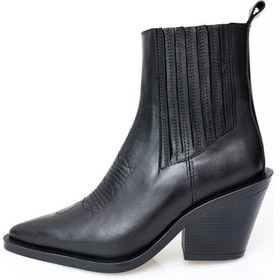 Resim Siyah Nakışlı Western Bot 123303 Siyah 