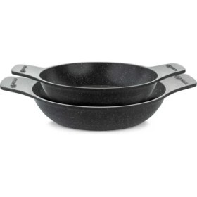 Resim ThermoAD | Güveç Sahan Set | Döküm Kendinden Saplı | 2 Parça | Gri | 20cm-22cm 