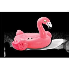 Resim Flamankuşu Figürlü Tırabzanlı Şişme Deniz Yatağı Çok Renkli 