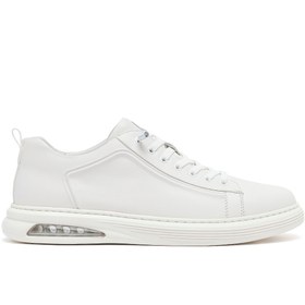 Resim Derimod Erkek Beyaz Bağcıklı Deri Sneaker,Kışlık Spor Ayakkabı 25WFD692418 