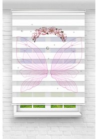 Resim Perdecizade Enxboy Pembe Kanat Dijital Baskılı Zebra Perde-cocuk Odası-stor Perde Pz-2627 Renkli 