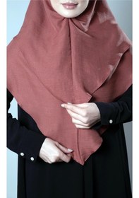 Resim Hürrem Bone Kiremit Pratik Hazır Geçmeli Tesettür Eşarp Pamuk Caz Kumaş Çift Katlı Çapraz Hijab 2304 05 