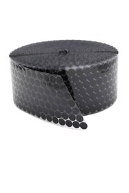 Resim Aso Medya 50 Adet 1 Cm Yuvarlak Kesim Cırt Bant Para Para, Arkası Yapışkanlı (SİYAH) 