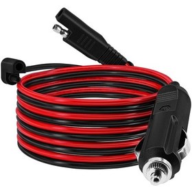 Resim Ranyeek Foxsur 150cm 12v Araba Şarj Kablosu, Sae'den Sigara Çakmaya Uzantı, 16awg Ağır Duty, 15a Sigorta, Led Işık, Su Geçirmez Kapağı 