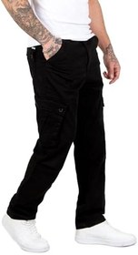 Resim DeepSEA Geniş Kesim Gabardin Kargo Pantolon - Likralı Outdoor Stil Çok Cepli Erkek Pantolon 1705421 