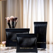 Resim 3'lü Kozmetik Çanta Seti - Otomatik Kapamalı Mini Seyahat Torbası, Kozmetikler, Kulaklıklar, Takılar İçin Uygun - Kokusuz Taşınabilir Cüzdan Saklama Çantası 