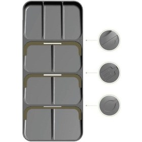 Resim Omak Decobella 9 Bölmeli Kaşıklık Gri Omak 0001 