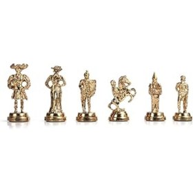 Resim SHC42000 Gifthome Orta Boy Metal İspanyol Satranç Taşı Parlak 
