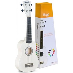 Resim Stagg US Soprano Beyaz Ukulele - Çanta 