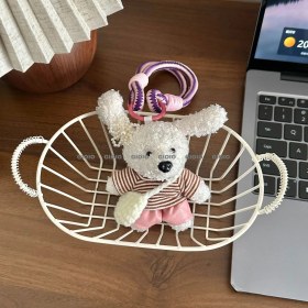 Resim Silver1 Sevimli Renkli Ip Peluş Ayı Kolye El Yapımı Oyuncaklar Küçük Bebek Çanta Çekicilik Sevimli Bebek Cep Telefonu Çekicilik (Yurt Dışından) 