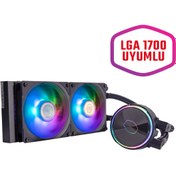 Resim Cooler Master 240mm Pl240 Flux Mly D24m A23pz-r1 Uyumlu Argb Sıvı Soğutmalı İşlemci Fanı 