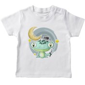 Resim Angemiel Baby Sihirbaz Kurbağa Erkek Bebek Tişört Beyaz B0846MDBBKETSRT 