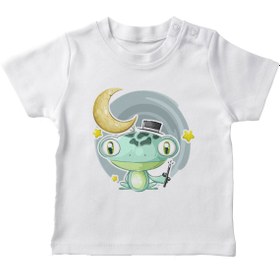 Resim Angemiel Baby Sihirbaz Kurbağa Erkek Bebek Tişört Beyaz B0846MDBBKETSRT 