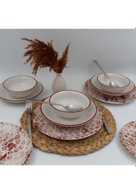 Resim Snake 8 Parça Yemek Takımı Karamel 