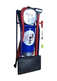 Resim Bisiklet Pompası Top Şişirme Hava Ayak Pompası Basınç Göstergeli Tek Pistonlu 