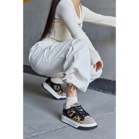 Resim Nilufarr Tyler Leopar Deri Kadın Sneaker 