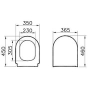 Resim VitrA 85-003-009 SESYOK Klozet Kapağı Yuvarlak Form Yavaş Kapanır Beyaz 