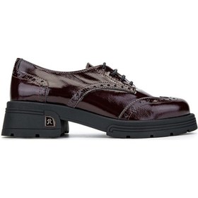 Resim Tamer Tanca Kadın Hakiki Deri Bordo Rugan Casual Ayakkabı 33 2006 Bn Ayk Sk24-25 Bordo Rgn Bordo Rugan 