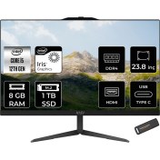 Resim Msı Modern AM242 Intel Core I5 1235U 8gb 1tb SSD 23.8" Fhd Fdos All In One Bilgisayar & Per4 USB Bellek 12M838XTRP303 