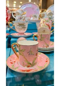 Resim Roykıng Chiara 6 Lı Kahve Fincanı Bone Chına Pembe 