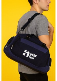 Resim Newfull Sport Kanvas Seyahat ve Spor Çantası Ortaboy Siyah 