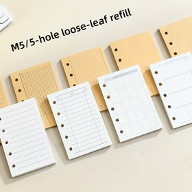 Resim 5 Delikli A8 Yedek Kağıt - 100gsm Kalın M5 Dolum, 40 Sayfa/Pad: Planlayıcı/Haftalık/Aylık/Günlük Izgara/Sıralı/Boş/Izgaralı Seçenekler Mevcut 